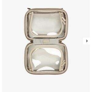Calpak Small Clear Cosmetic Case in Stone